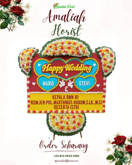 Papan Bunga Pernikahan Bathin Iii